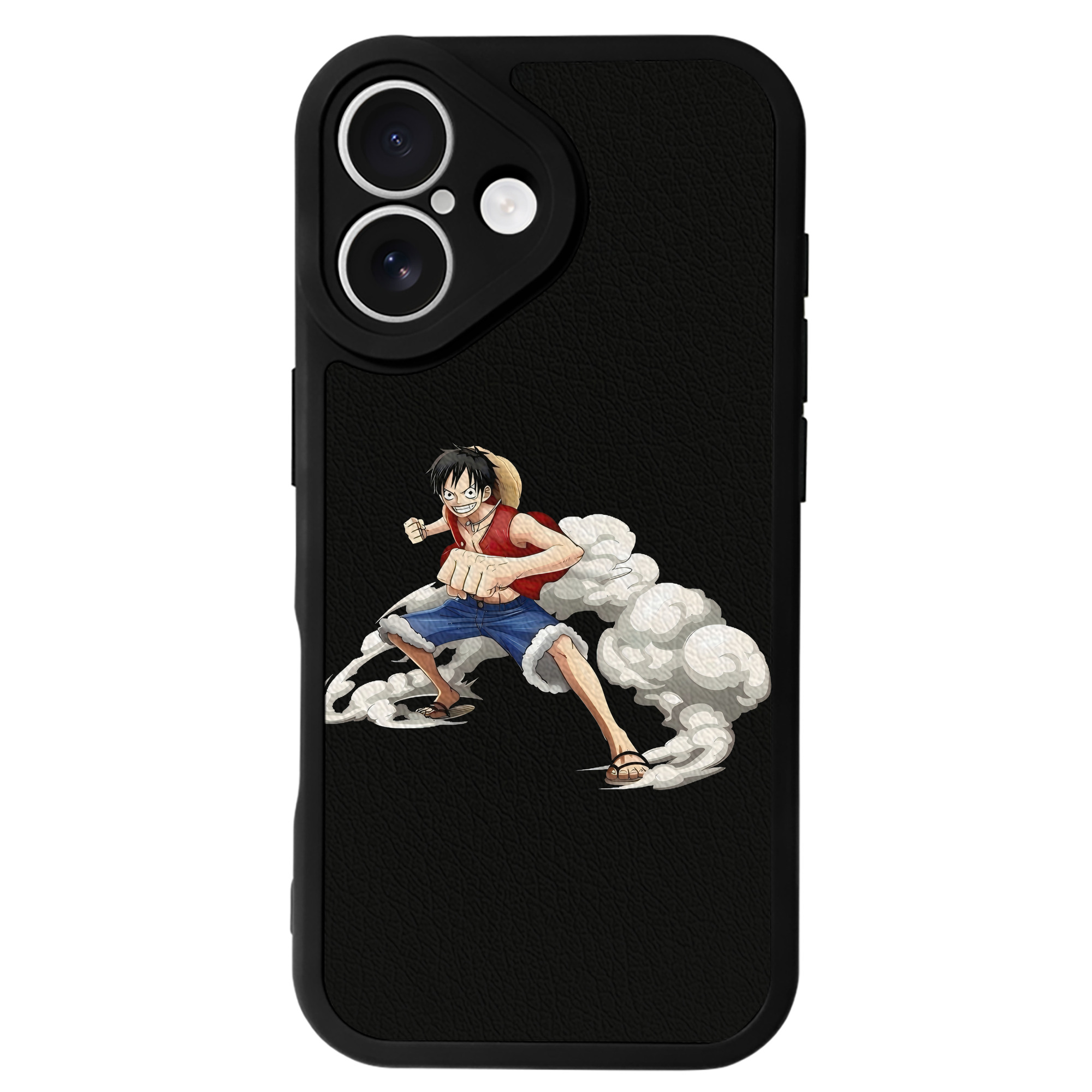 （画像用） ワンピース モンキー・D・ルフィ ONE PIECE Monkey D. Luffy 【iPhone 16シリーズ対応】シリコンスマホケース（レザー調） 材質：シリコン